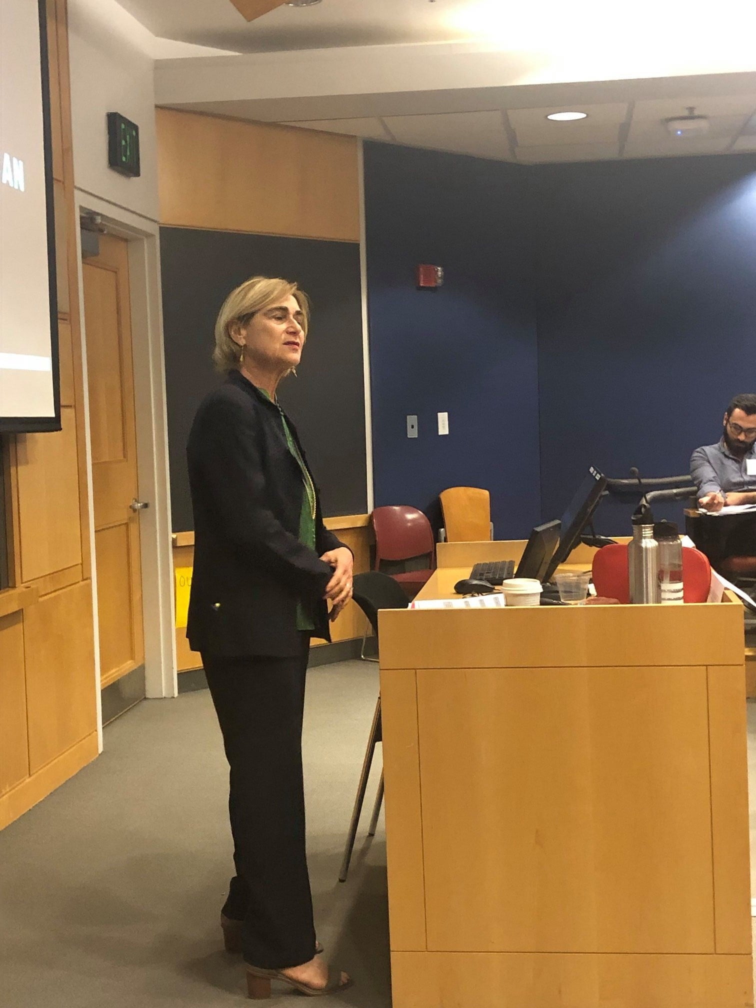 Professor Bhabha teaching during the Landry Training program