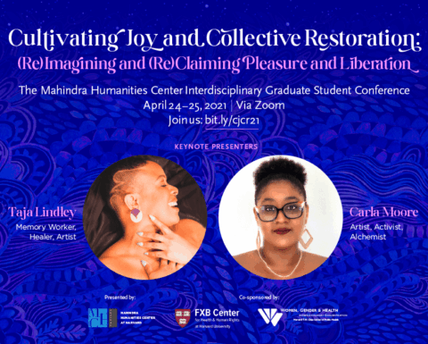 Event flyer with photos of keynote speakers