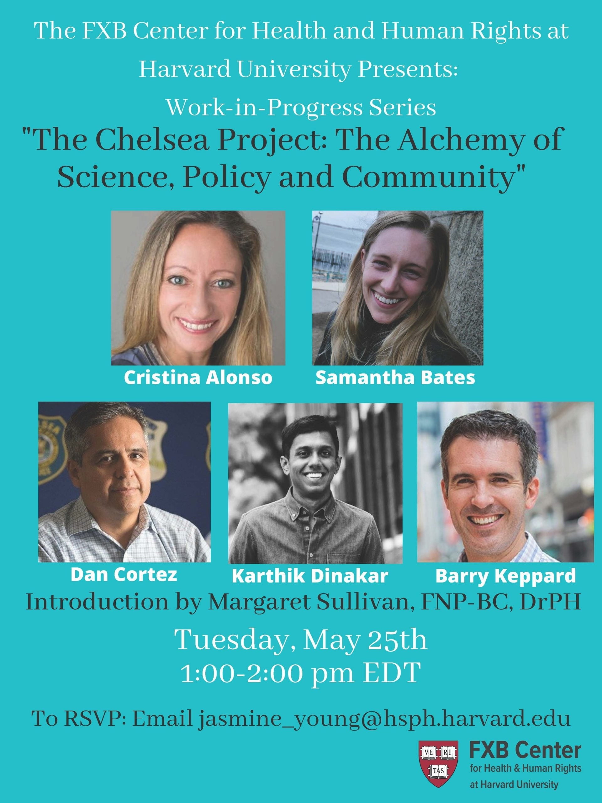 Event flyer with headshots and names of speakers