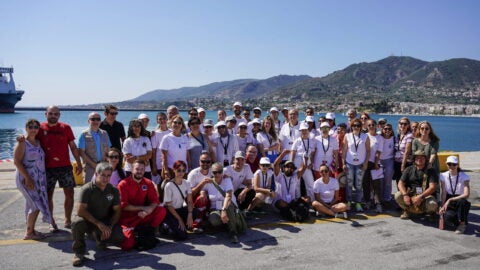 Group photo of the 2022 cohort of summer course on migration and refugee studies in Greece