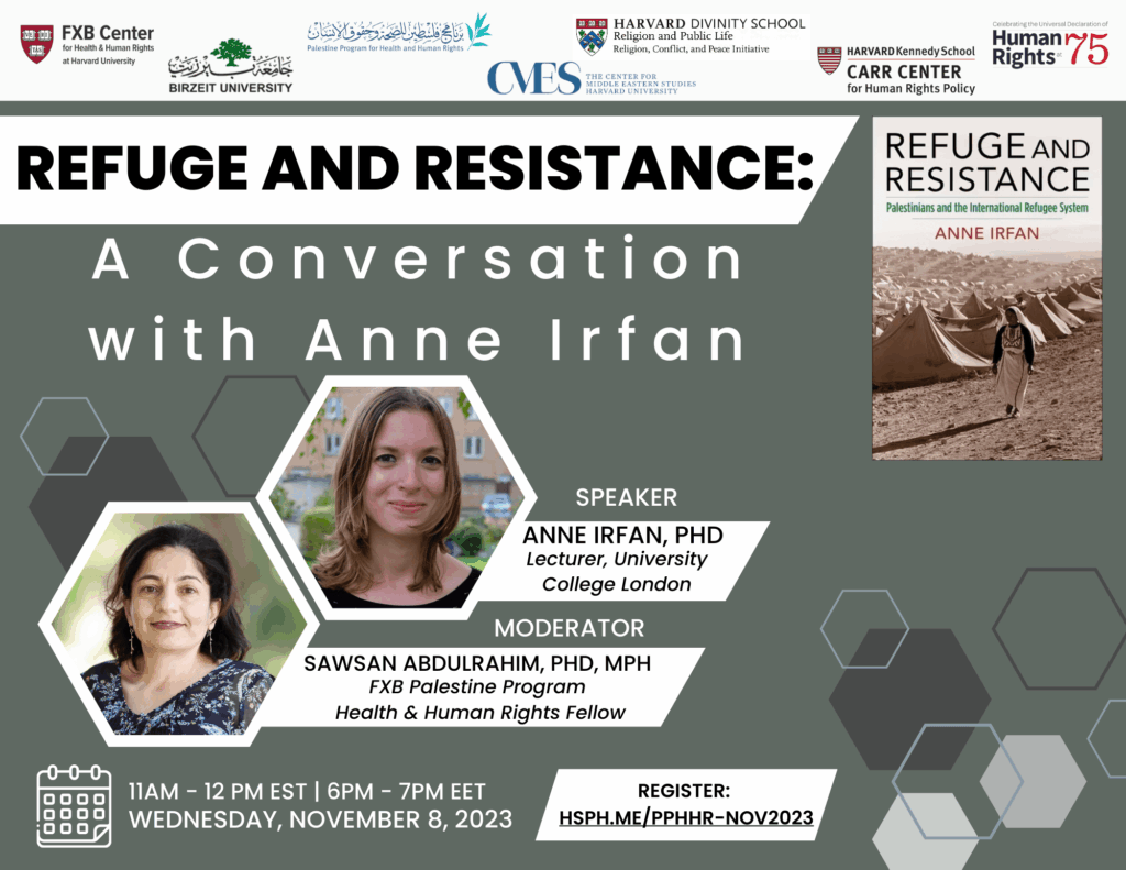 Refuge and Resistance: A Conversation with Anne Irfan webinar flier