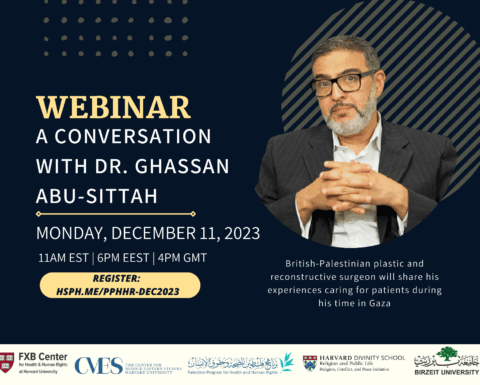 Webinar: A Conversation with Dr. Ghassan Abu-Sittah. Monday, December 11, 2023 11am EST | 6pm EEST | 4pm GMT