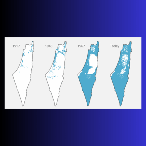 Palestine map side by side