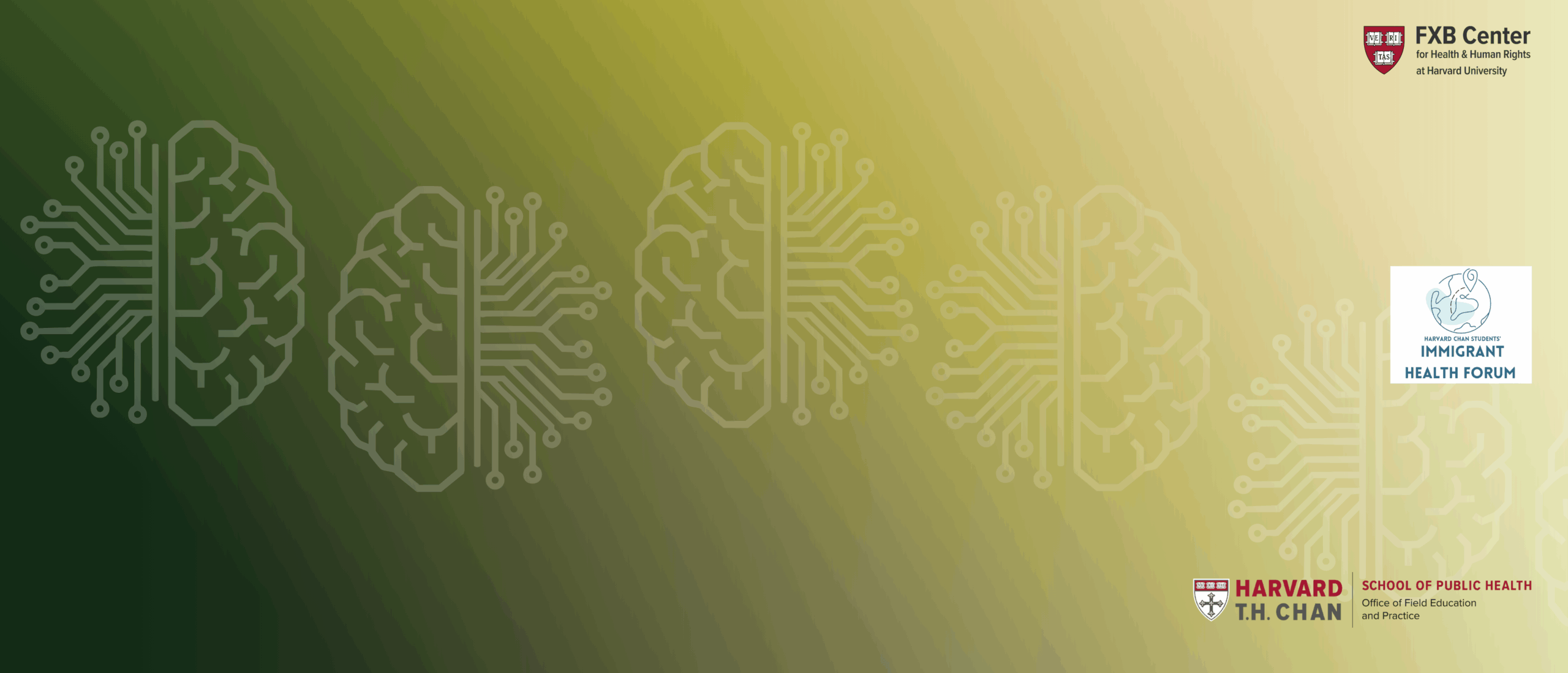 Green background with graphics of brains turning into circuits.