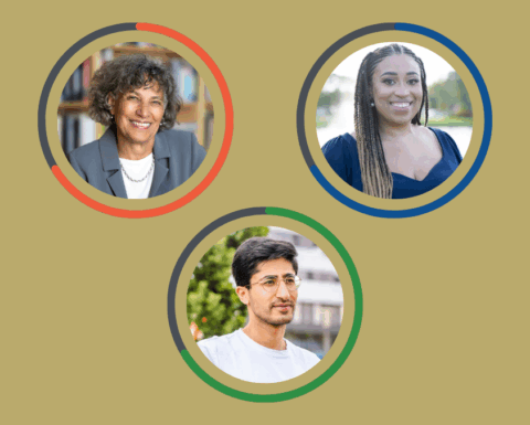 Side by side headshots of Mary T. Bassett, MD, MPH; Brittney Francis, PhD, MPH; Serhat Yildirim, MD, MMSc