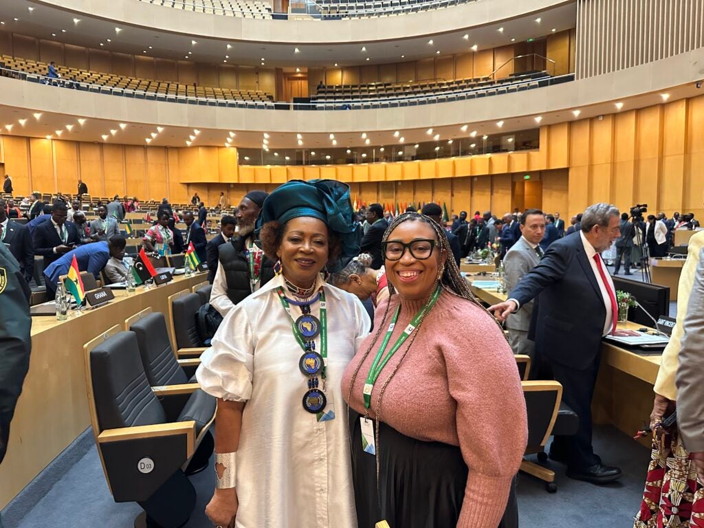 Dr. Brittney Francis, PhD, MPH, while attending the Second Africa-CARICOM Summit in Addis Ababa, September 2025.