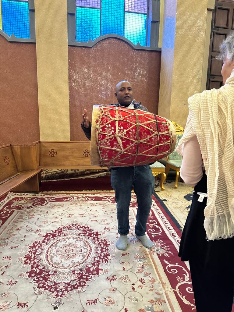 Musician playing drum during the Second Africa-CARICOM Summit in Addis Ababa, September 2025.