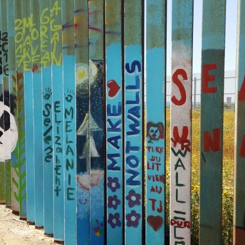 The fence at the Tijuana-US border