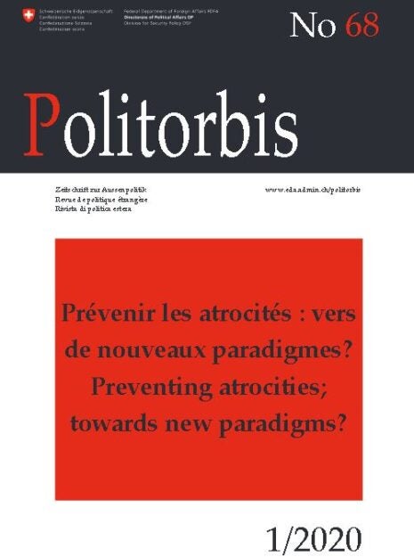Cover of Politorbis magazine, #68, issue on Preventing Atrocities