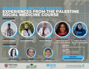 Reassembling the pieces: Experiences from the Palestine Social Medicine Course flier